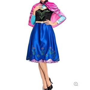 FROZEN ADULT Anna  Costume - Blue and Pink